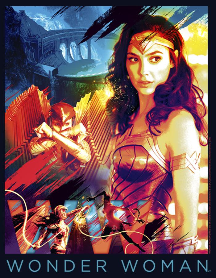 Fifth Sun Girl's Wonder Woman 1984 Movie Collage T-Shirt