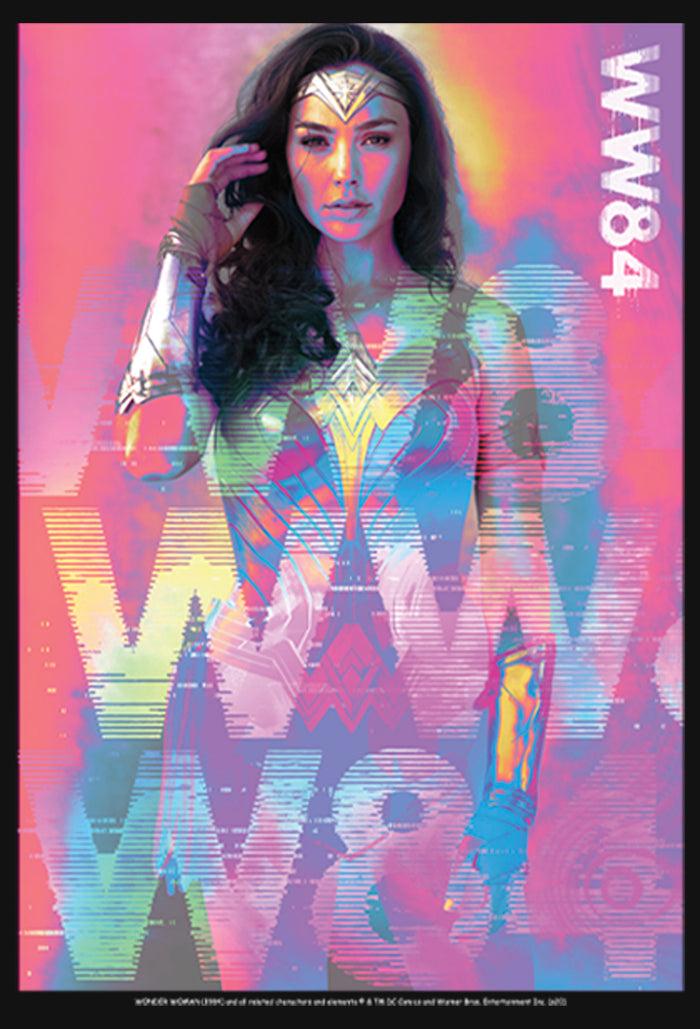 Fifth Sun Girl's Wonder Woman 1984 Pastel Glitch T-Shirt