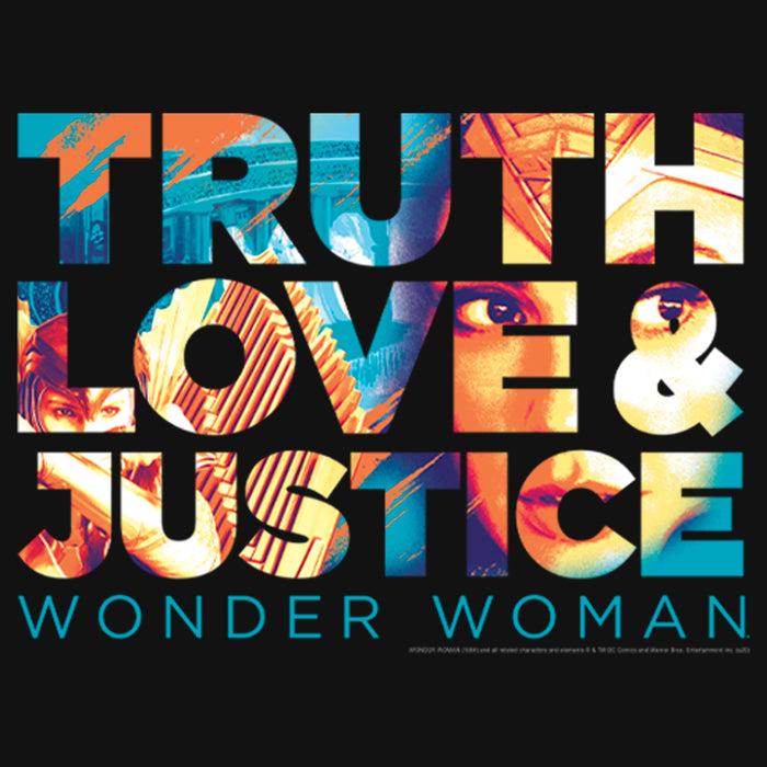 Fifth Sun Girl's Wonder Woman 1984 Truth Love Justice T-Shirt