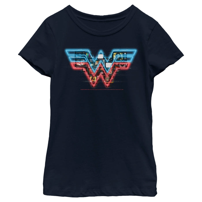 fifth sun Girl's Wonder Woman 1984 TV Logo Overlay T-Shirt