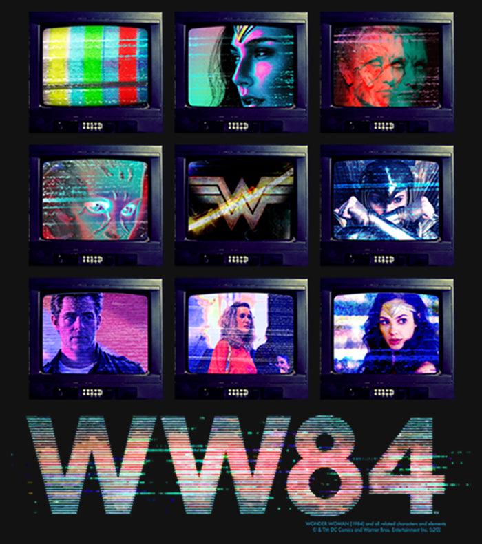 Fifth Sun Girl's Wonder Woman 1984 TV Stack T-Shirt