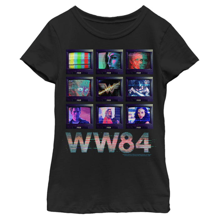 fifth sun Girl's Wonder Woman 1984 TV Stack T-Shirt
