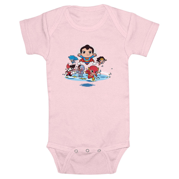 fifth sun Infant's DC Super Friends Action Group Onesie
