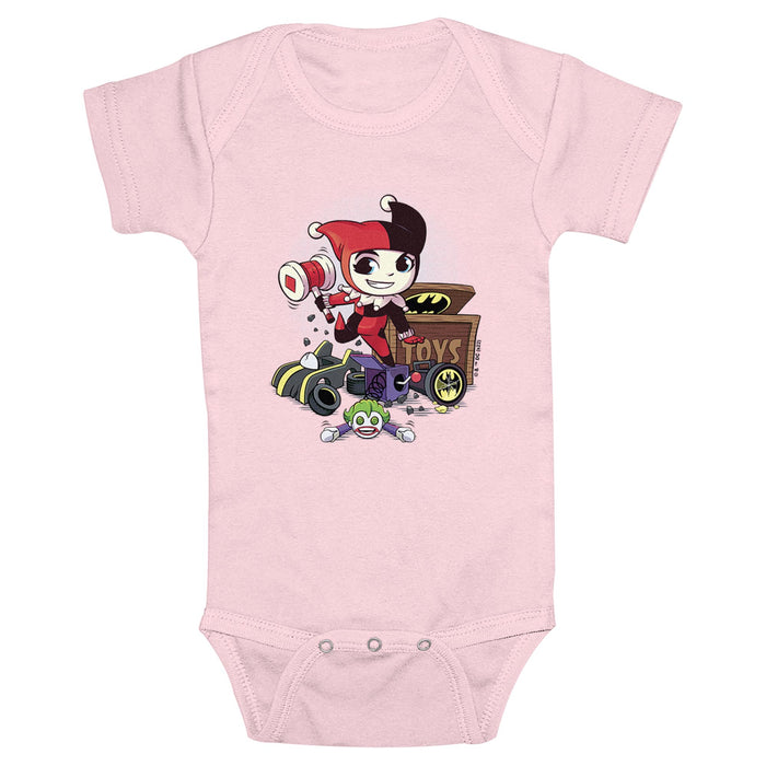 Fifth Sun Infant's DC Super Friends Harley Quinn Toys Onesie