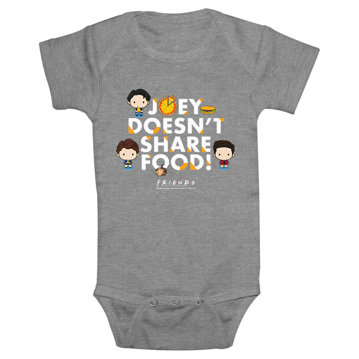 fifth sun Infant's Friends Joey Doesn't Share Food Chibi Onesie
