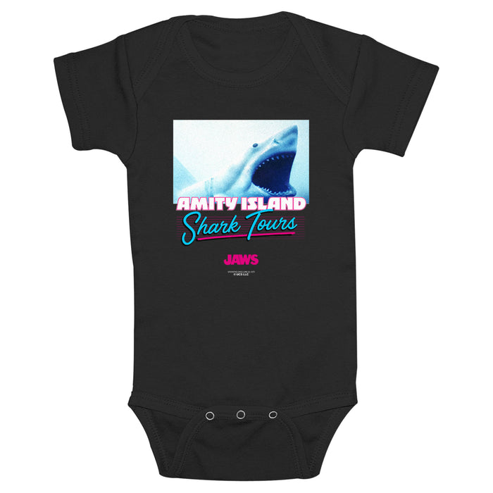 fifth sun Infant's Jaws Amity Island Shark Tours Onesie