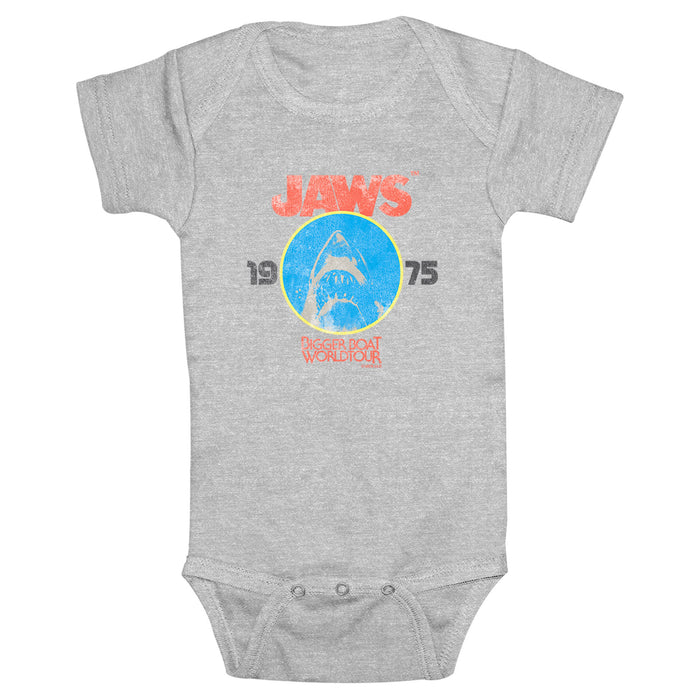 fifth sun Infant's Jaws Retro Distressed Bigger Boat Onesie