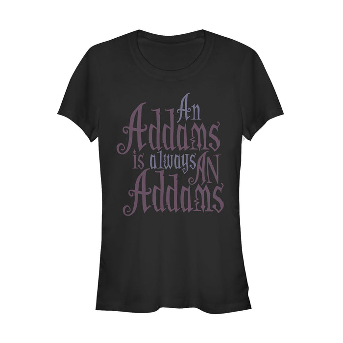 fifth sun Junior's Addams Family Always An Addams Motto T-Shirt