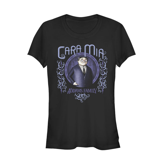 fifth sun Junior's Addams Family Gomez Cara Mia Portrait T-Shirt