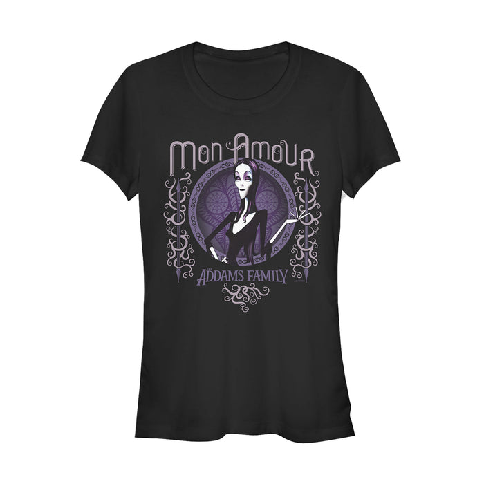 fifth sun Junior's Addams Family Morticia Mon Amour Portrait T-Shirt