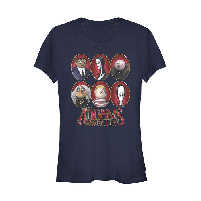 fifth sun Junior's Addams Family Portrait Panels T-Shirt