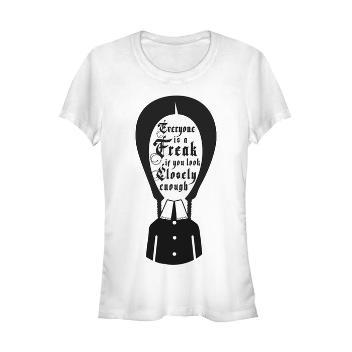 fifth sun Junior's Addams Family Wednesday Everyone Is a Freak T-Shirt