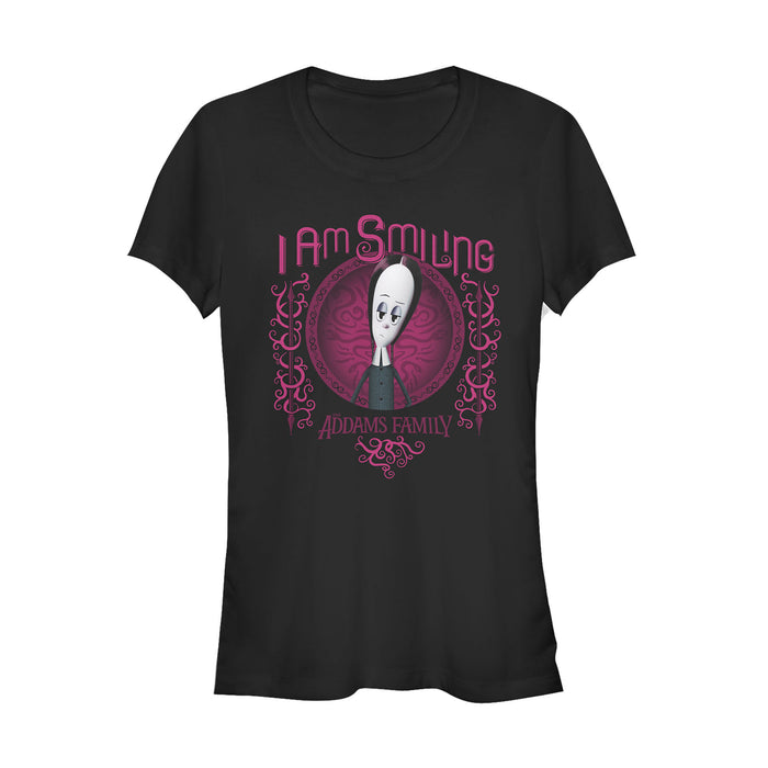 fifth sun Junior's Addams Family Wednesday I Am Smiling T-Shirt