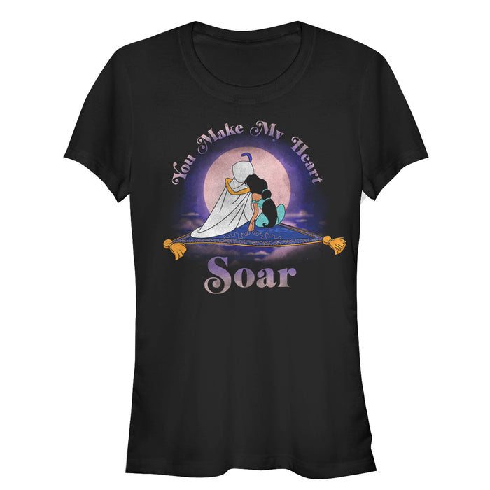 fifth sun Junior's Aladdin Jasmine Heart Soar T-Shirt