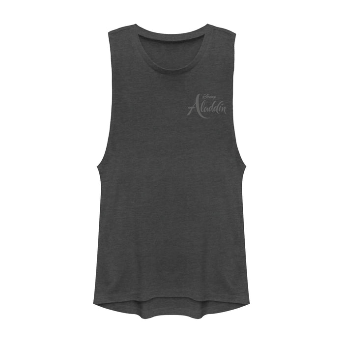 Fifth Sun Junior's Aladdin Title Logo Badge Festival Muscle Tee