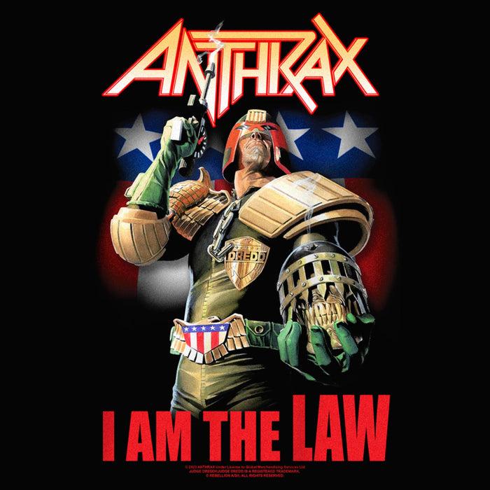 Fifth Sun Junior's Anthrax Dredd I Am The Law Racerback Tank Top