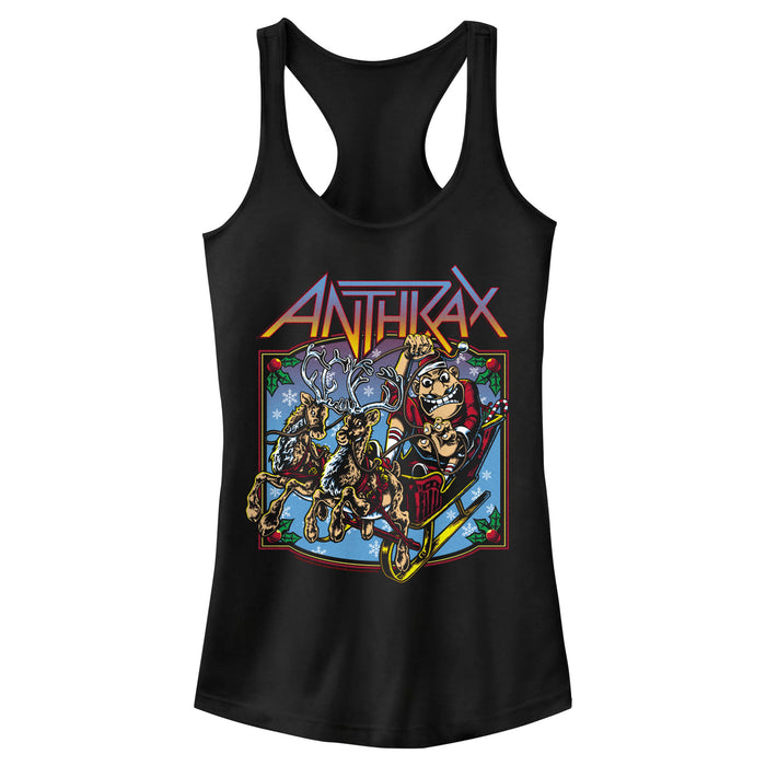 fifth sun Junior's Anthrax Not Man Sleigh Racerback Tank Top