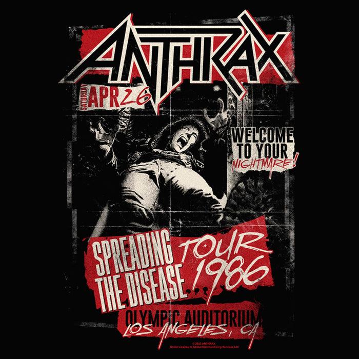 Fifth Sun Junior's Anthrax Welcome To Your Nightmare Distressed Racerback Tank Top