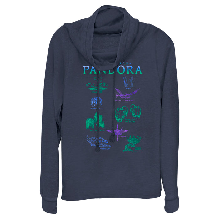 Fifth Sun Junior's Avatar The World Of Pandora Cowl Neck Sweatshirt
