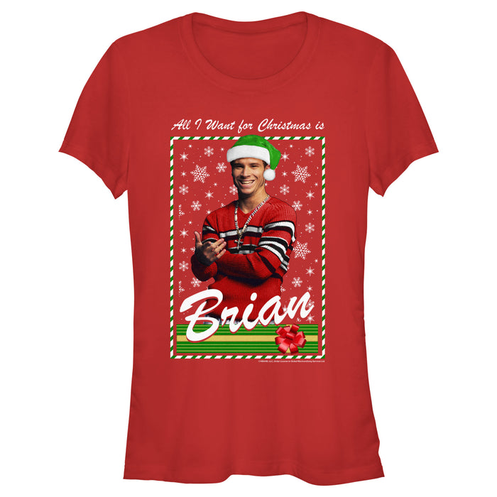 fifth sun Junior's Backstreet Boys Brian All I Want for Christmas T-Shirt