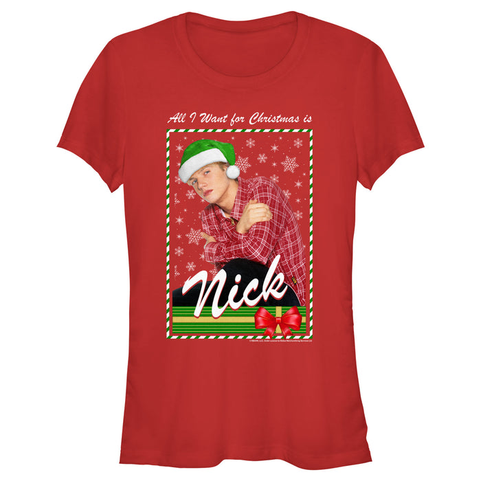 fifth sun Junior's Backstreet Boys Nick All I Want for Christmas T-Shirt