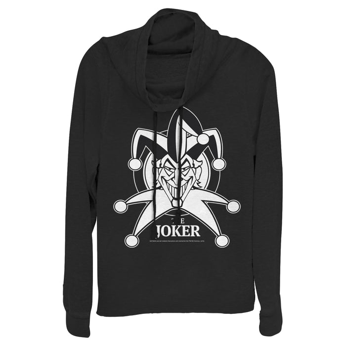 fifth sun Junior's Batman Joker Emblem Cowl Neck Sweatshirt