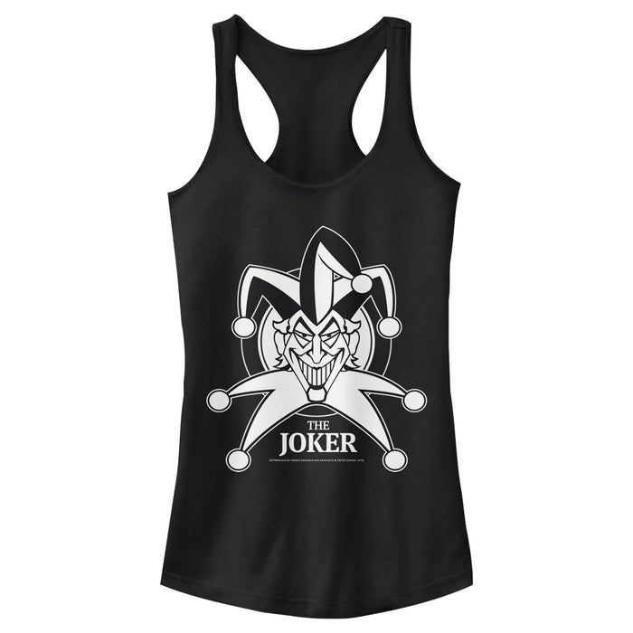 fifth sun Junior's Batman Joker Emblem Racerback Tank Top