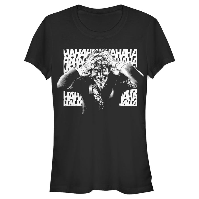fifth sun Junior's Batman Joker Hahaha Crazed Look T-Shirt