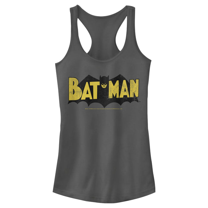 fifth sun Junior's Batman Logo Vintage Racerback Tank Top