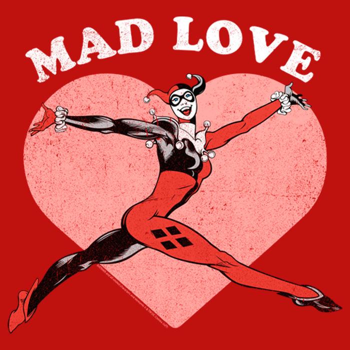Fifth Sun Junior's Batman Valentine's Day Harley Quinn Mad Love T-Shirt