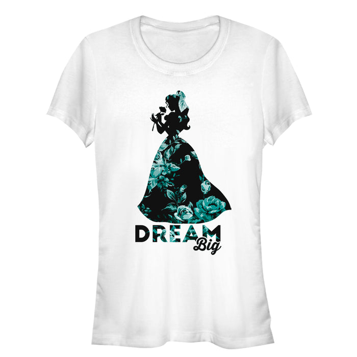 fifth sun Junior's Beauty and the Beast Belle Dream Big Floral Print T-Shirt