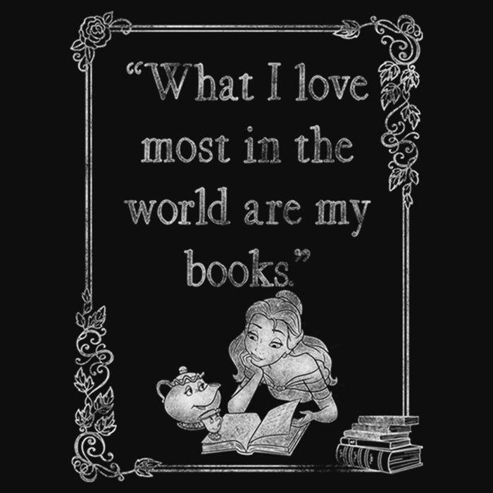 Fifth Sun Junior's Beauty And The Beast Belle Loves Books T-Shirt