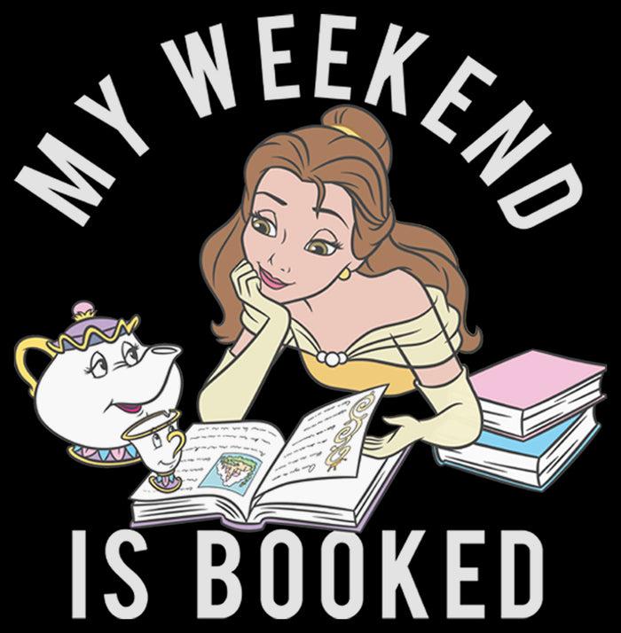 Fifth Sun Junior's Beauty And The Beast Belle My Weekend Is Booked Sweatshirt