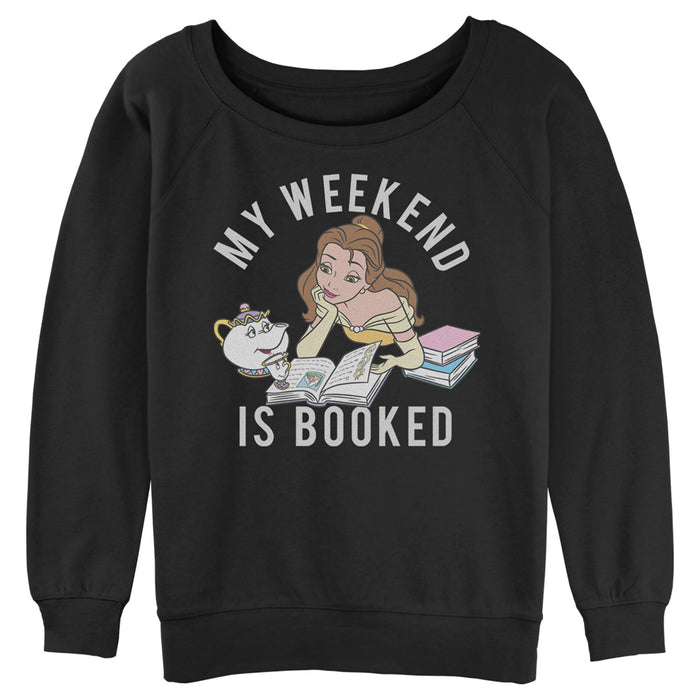 fifth sun Junior's Beauty and the Beast Belle My Weekend is Booked Sweatshirt