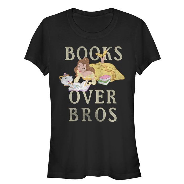 fifth sun Junior's Beauty and the Beast Books Over Bros T-Shirt