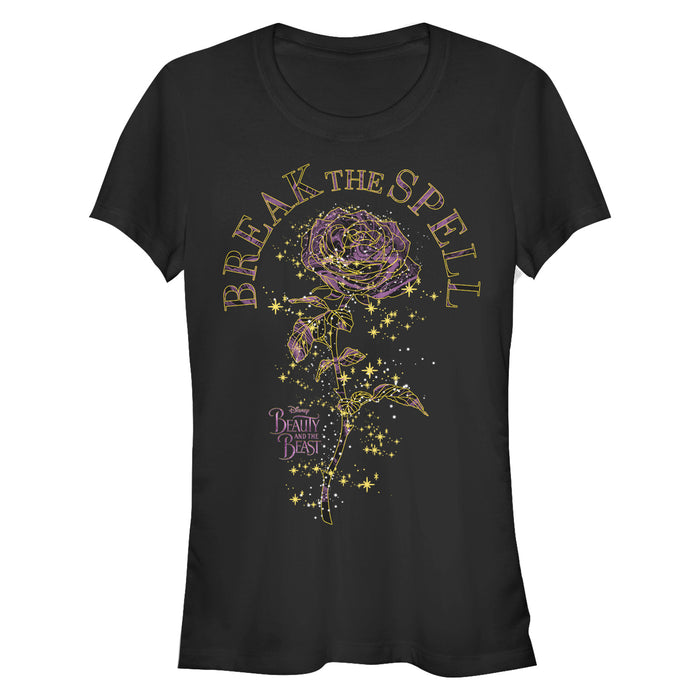 fifth sun Junior's Beauty and the Beast Break Spell Rose T-Shirt
