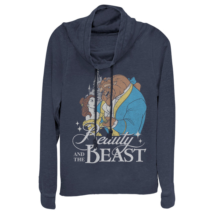 Fifth Sun Junior's Beauty And The Beast Classic Cowl Neck Sweatshirt