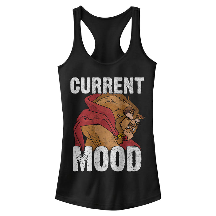fifth sun Junior's Beauty and the Beast Current Mood Racerback Tank Top