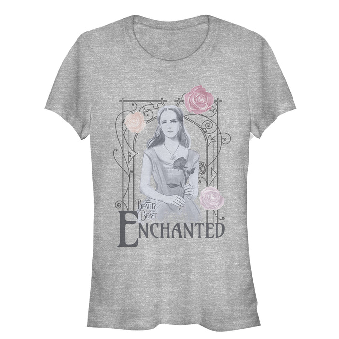 fifth sun Junior's Beauty and the Beast Enchanted Frame T-Shirt