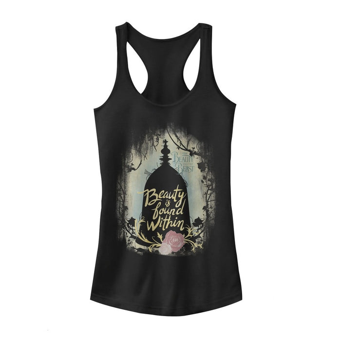 fifth sun Junior's Beauty and the Beast Found Within Racerback Tank Top