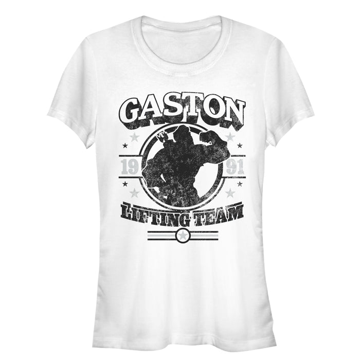 fifth sun Junior's Beauty and the Beast Gaston Lifting Team T-Shirt