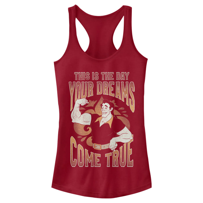 fifth sun Junior's Beauty and the Beast Gaston The Day Your Dreams Come True Racerback Tank Top