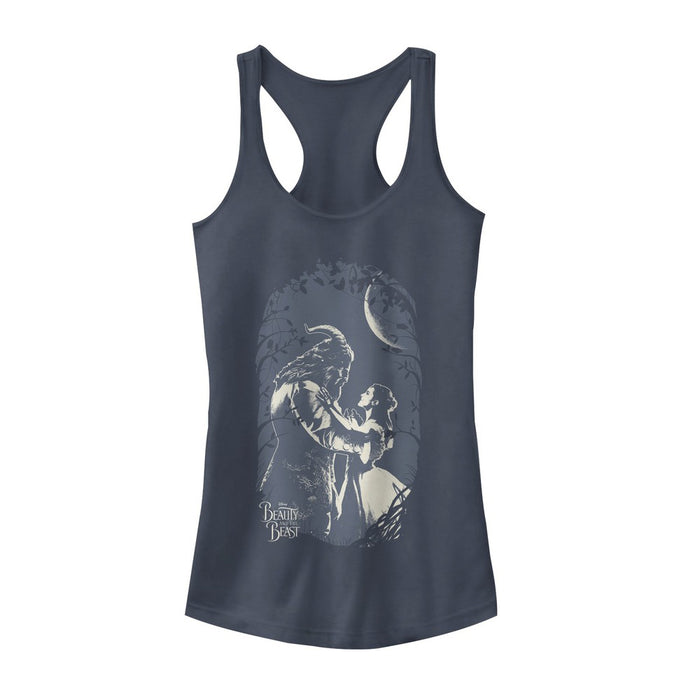 fifth sun Junior's Beauty and the Beast Moon Dance Racerback Tank Top