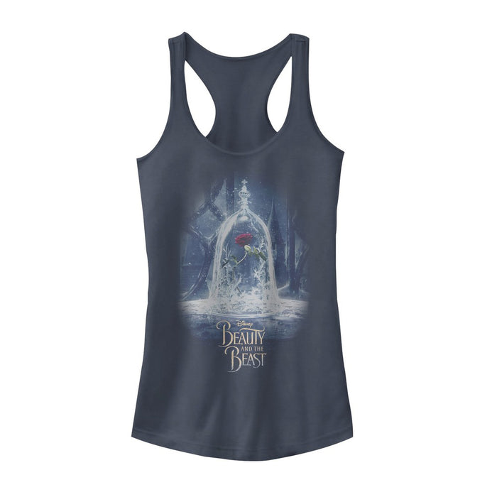 fifth sun Junior's Beauty and the Beast Rose Poster Racerback Tank Top