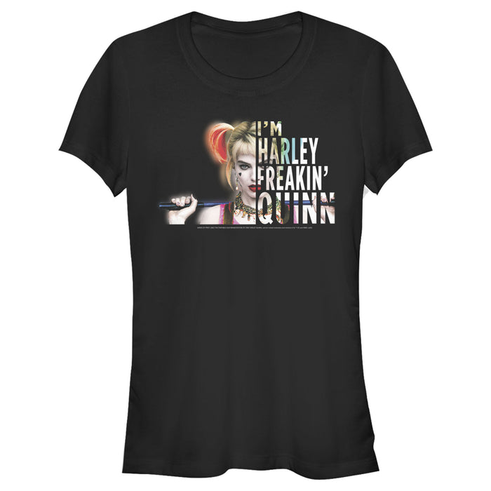 fifth sun Junior's Birds of Prey Harley Freakin' Quinn T-Shirt