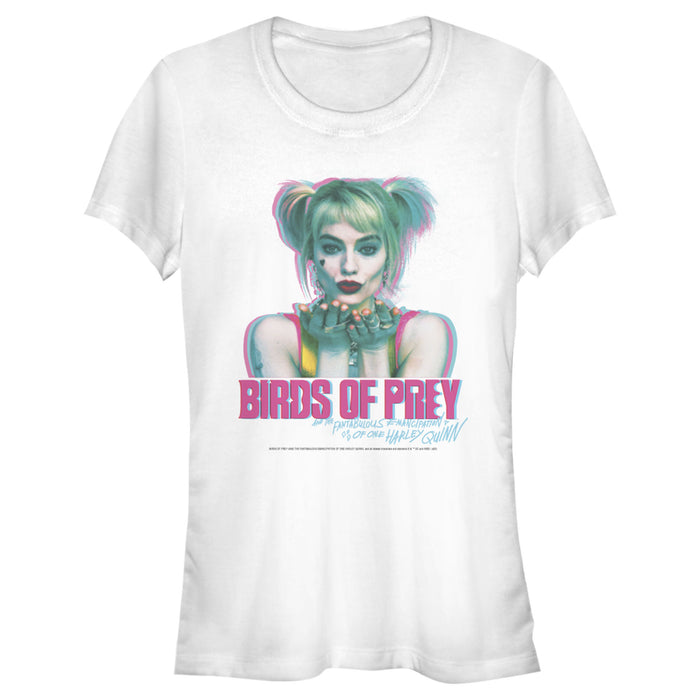fifth sun Junior's Birds of Prey Harley Quinn Blur T-Shirt
