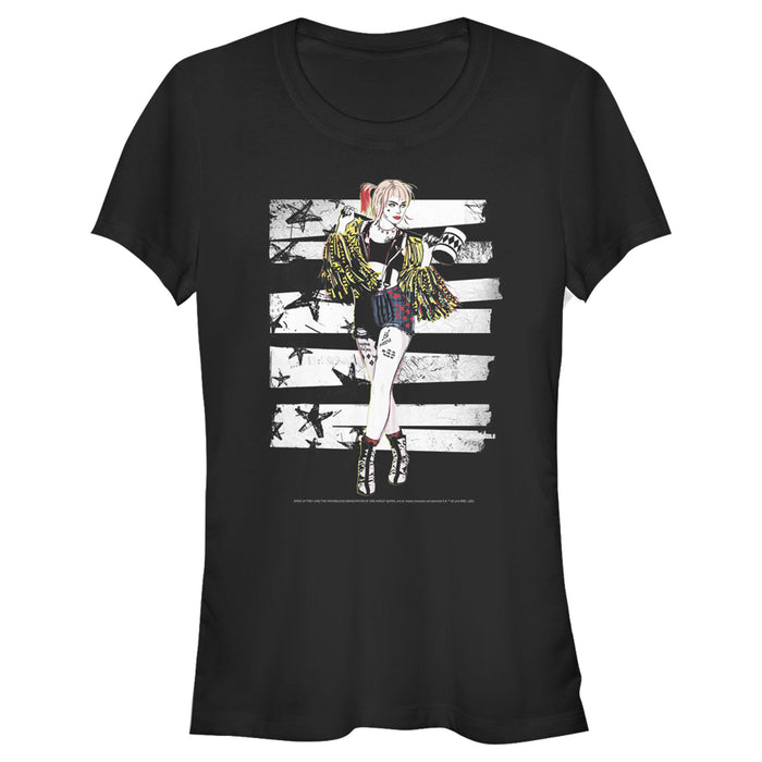fifth sun Junior's Birds of Prey Harley Quinn Comic Pose T-Shirt