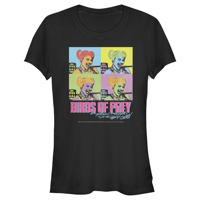 fifth sun Junior's Birds of Prey Harley Quinn Pop Art T-Shirt
