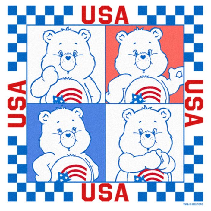 Fifth Sun Junior's Care Bears America Cares Bear Patriotic Portraits T-Shirt