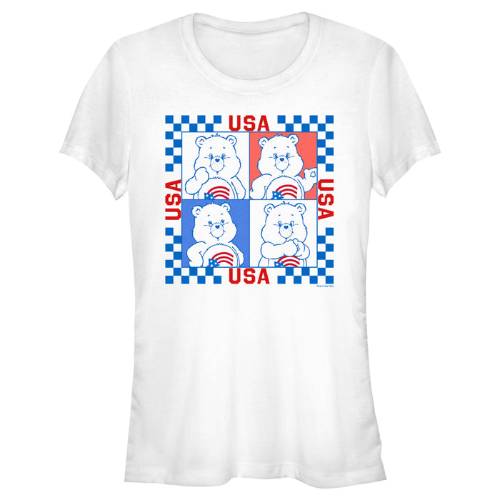 fifth sun Junior's Care Bears America Cares Bear Patriotic Portraits T-Shirt
